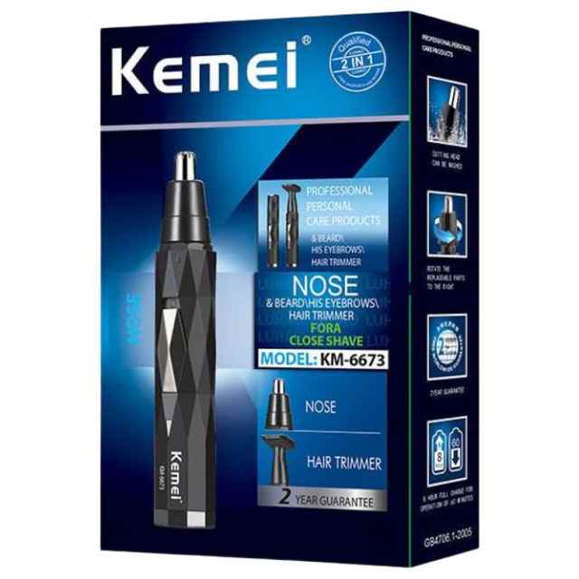 Kemei 2in 1 mens facial shaver nose trimmer KM-6673 (3)